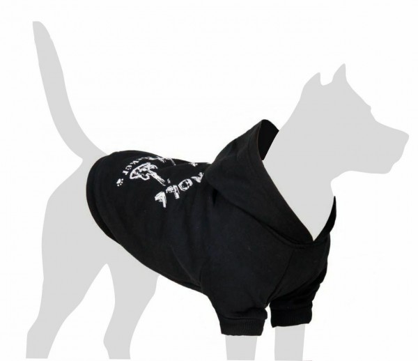 Karlie Sweatshirt Hunde Pullover Rock Roll Kapuze für Bulldogge & Co. 55 cm